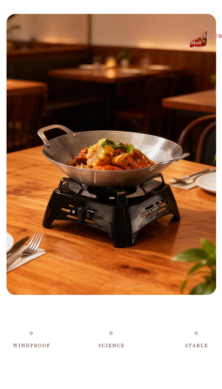 MAXCOOK 304 Stainless Steel Hot Pot Alcohol Stove Small Hot Pot Dry Pot Solid Fuel Outdoor Household 24cm MCT6865 15