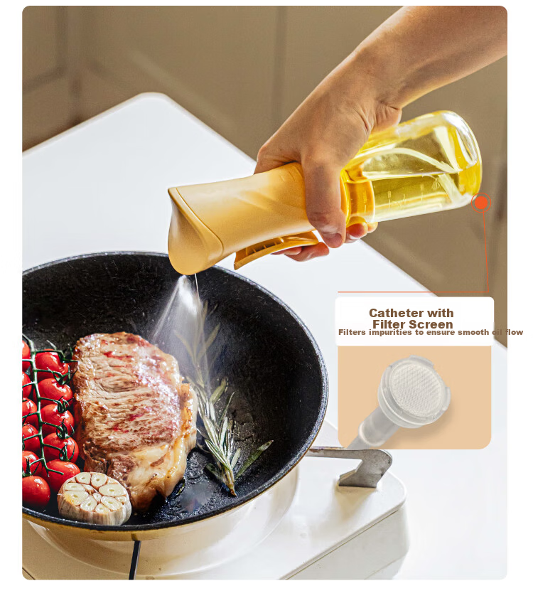 Shuke Spray Oil Bottle High Borosilicate Glass Mist Sprayer Household Food-Grade Kitchen Oil Dispenser 9