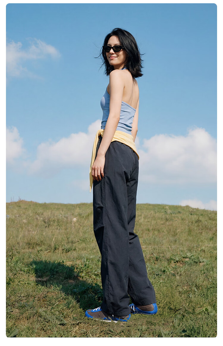 JD Original Casual Pants, Cargo Pants for Women, Loose Wide-Leg Trousers, Outdoor Hiking Climbing Pants, Parachute Pants, Black, L 20