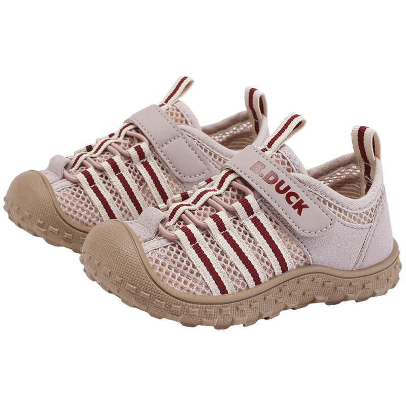 B.Duck Children's Walking Shoes, Summer Sandals for Boys And Girls, Baby Breathable Mesh Sneakers, 6973 Light Pink, Size 29