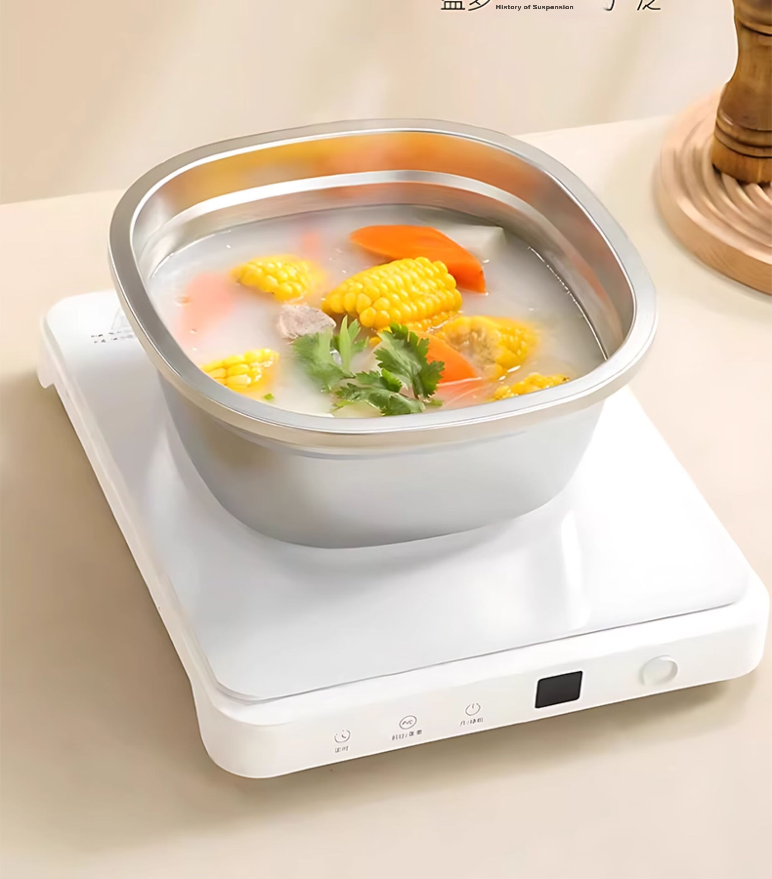 Guofeng Food-Grade Stainless Steel Square Kitchen Basin Rice Washing Bowl 26cm 16