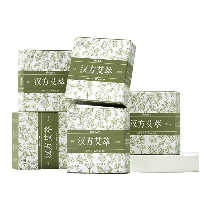 Shulai Artemisia Night Use Sanitary Napkins, 290mm, 30 Pieces, Ultra-Thin, Quick-Absorbing Menstrual Pads, JD Self-Operated Flagship Store