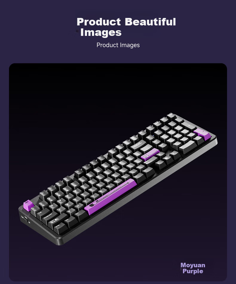 EWEADN X98 Custom Mechanical Keyboard Dual 8K Wired Wireless Bluetooth Tri-Mode Gaming Gasket Structure Hot-Swappable Full-Key Gaming Office PC Laptop Peripheral 15