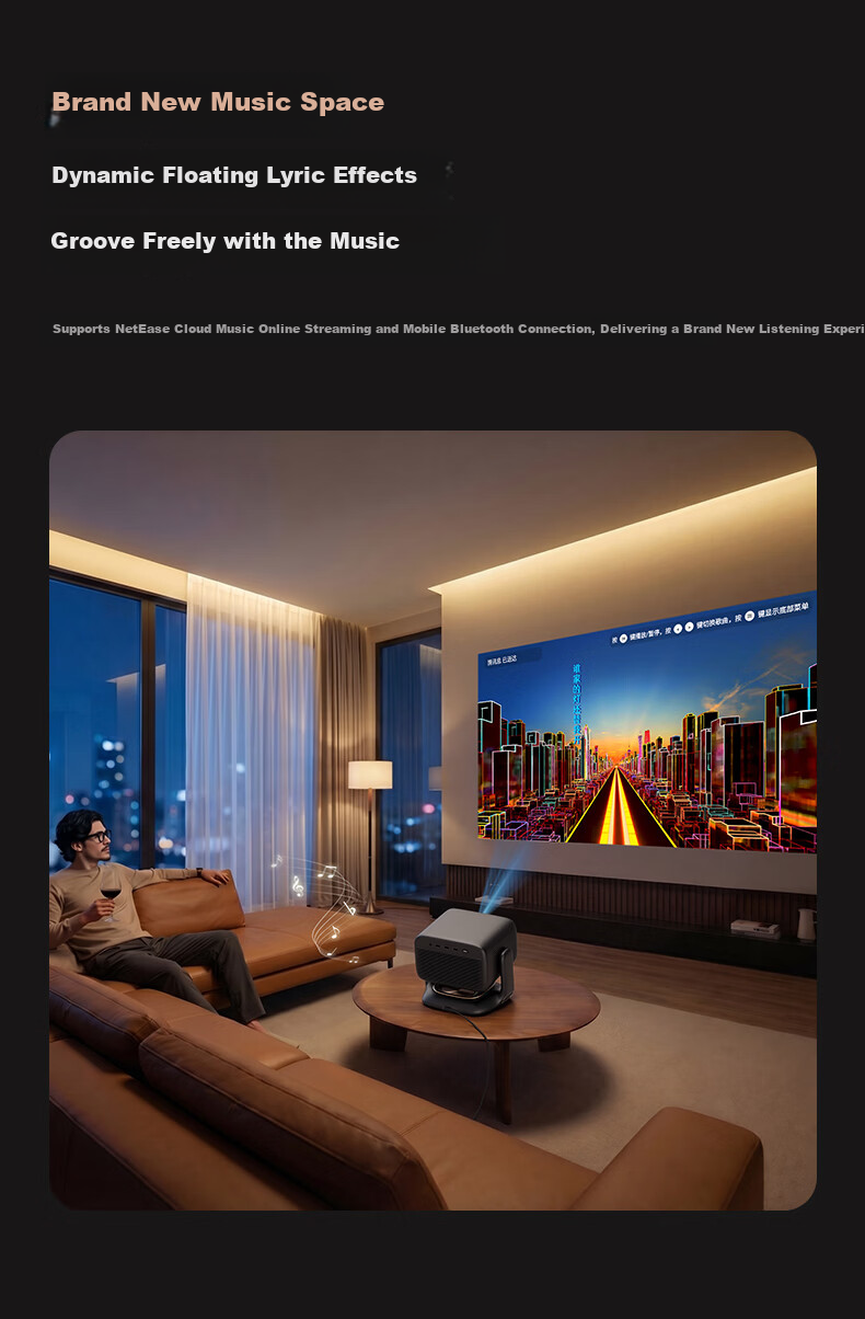 Big Eye Orange R3 Ultra High Brightness Edition [1500CVIA] High Brightness Gimbal Projector Home Ultra HD Living Room Cinema Projector AI Home Entertainment First Class 7