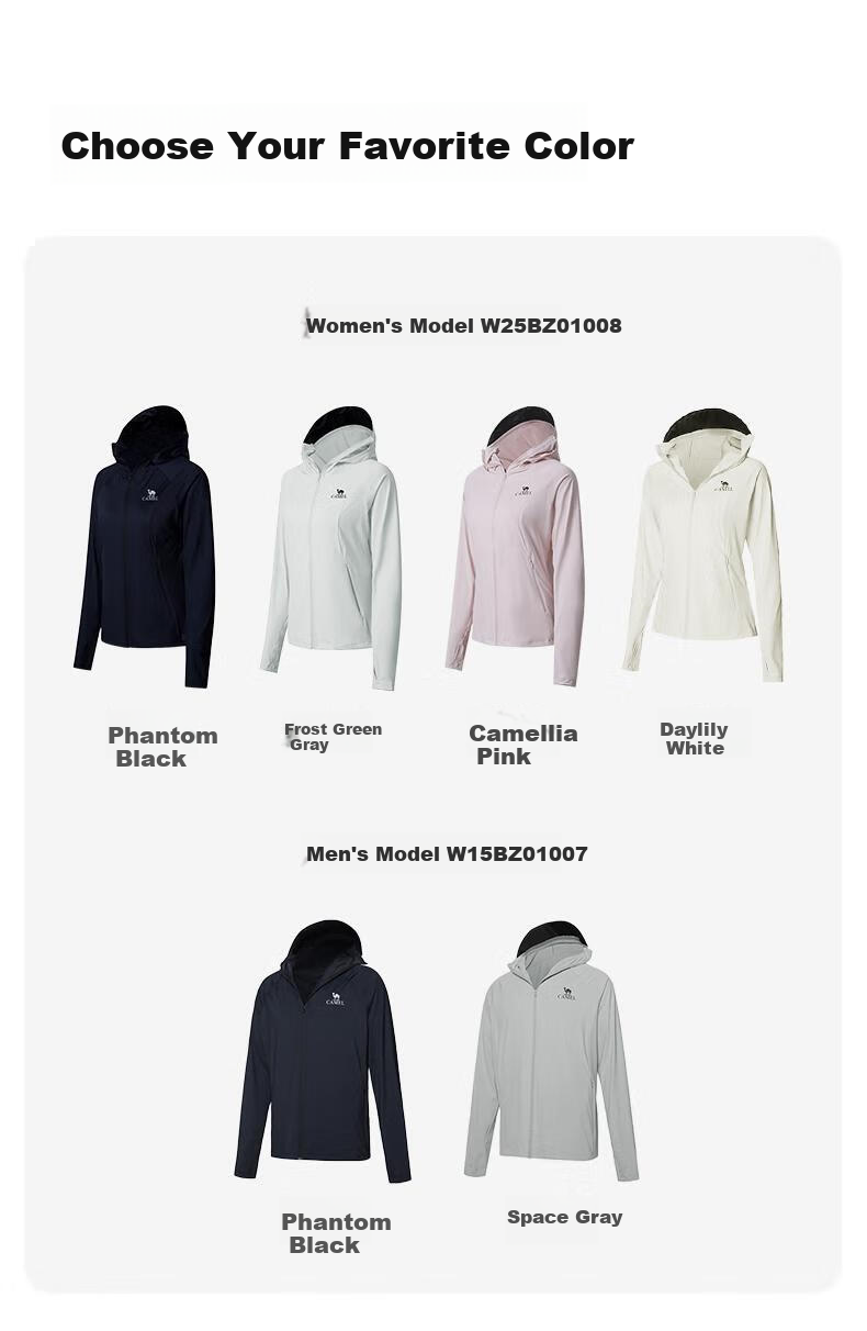 CAMEL Outdoor Sunscreen Jacket [Ice Extract Cool White Skin] Couple Style 2025 New UV Protection Cooling Original Yarn Sunscreen Clothing 16