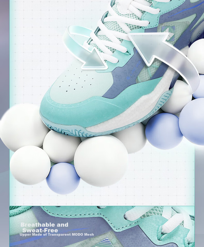 KUMPOO Badminton Shoes Anti-Twist Non-Slip Shock Absorption Competition Sports Shoes G76PRO Dolphin Blue Size 35 9