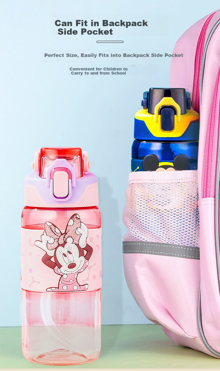 Disney Kids Water Bottle Summer Straw Cup Tritan Material Shatterproof Primary School Student Sports Water Bottle 540ml 14