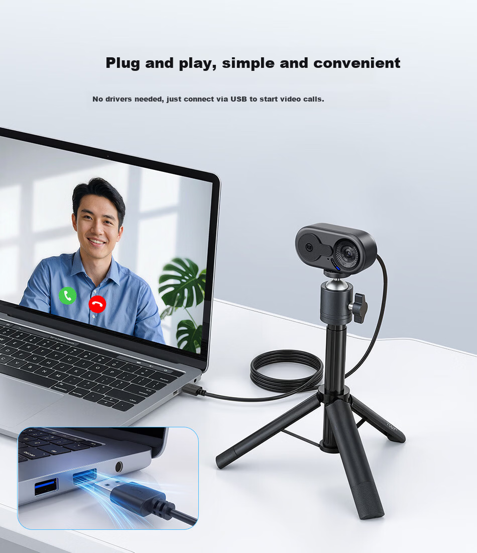 EMEET YIMI 1080P HD USB External Computer Webcam with Built-in Microphone for Desktop and Laptop Video Calls, Office Meetings, Interviews, and Exams 6