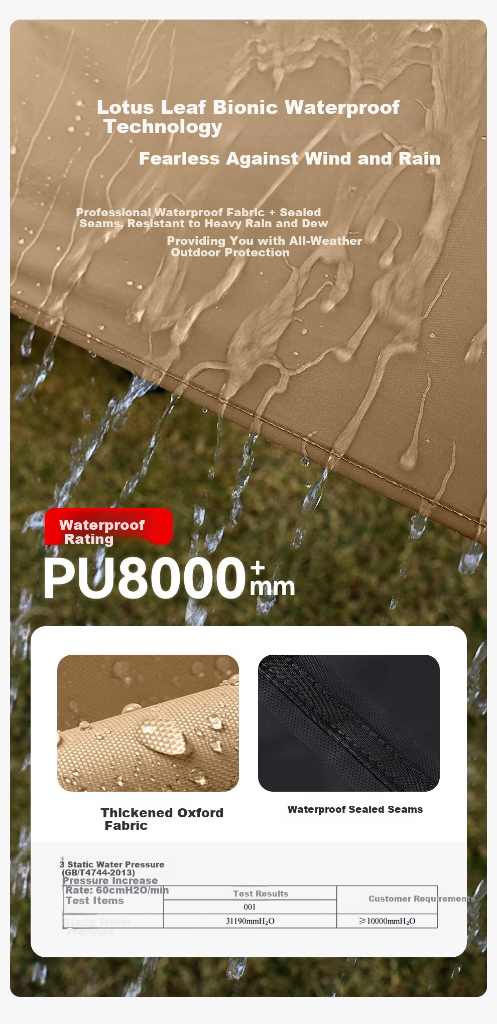 Westfieldoutdoor, Myfei Outdoor Camping Equipment, Self-Standing Quick-Open Canopy, Tarpaulin Door Curtain Accessories 4