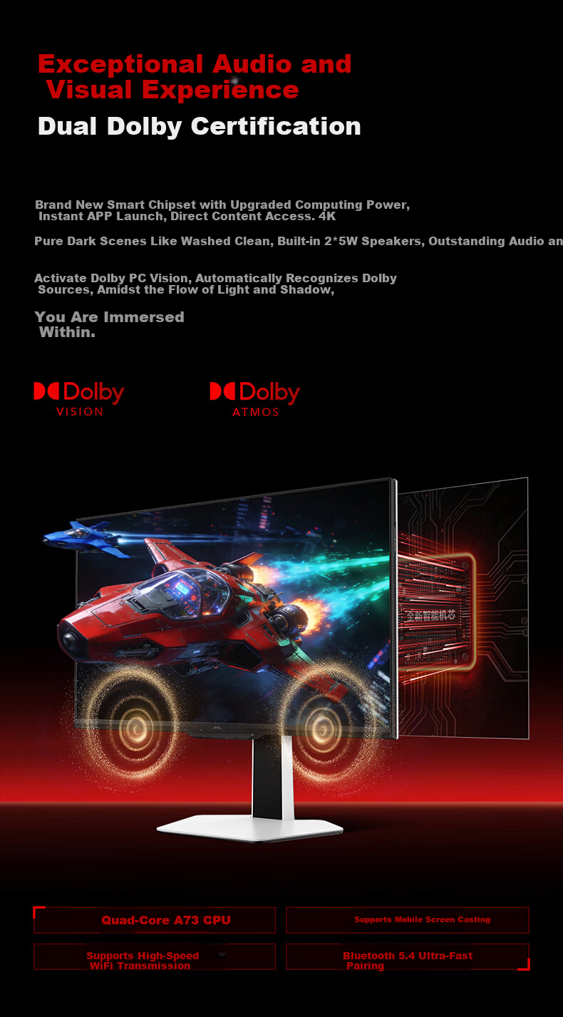 FFALCON Thunder 27-inch 4K 165Hz Dual-Mode 2304-Zone QD-MiniLED Smart Gaming Monitor 27U8A Pro-S 7