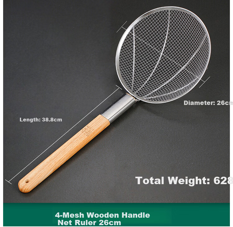 Oluoti Fine Mesh Skimmer 30 Mesh 28cm Filter Strainer Ladle Kitchen Commercial Deep Frying Skimmer 11