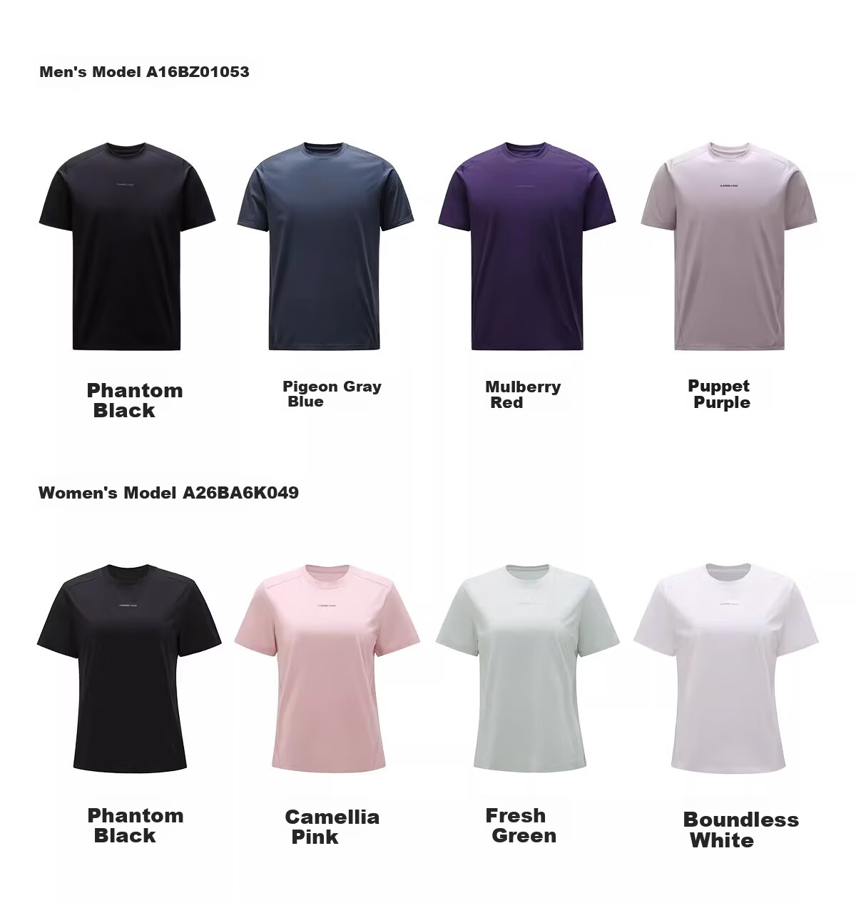 CAMEL Outdoor Quick-Dry T-Shirt Women Summer 26 Short Sleeve Original Yarn Cooling Breathable Hiking Mountaineering Sun Protection T-Shirt Men 1053 14