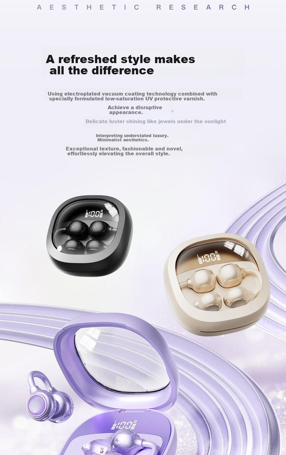 Chuangu 2026 Latest Berlin Sound Bone Conduction Bluetooth Earclip Wireless Open Sport Running Long Battery Life Non-In-Ear Comfortable Wear 3