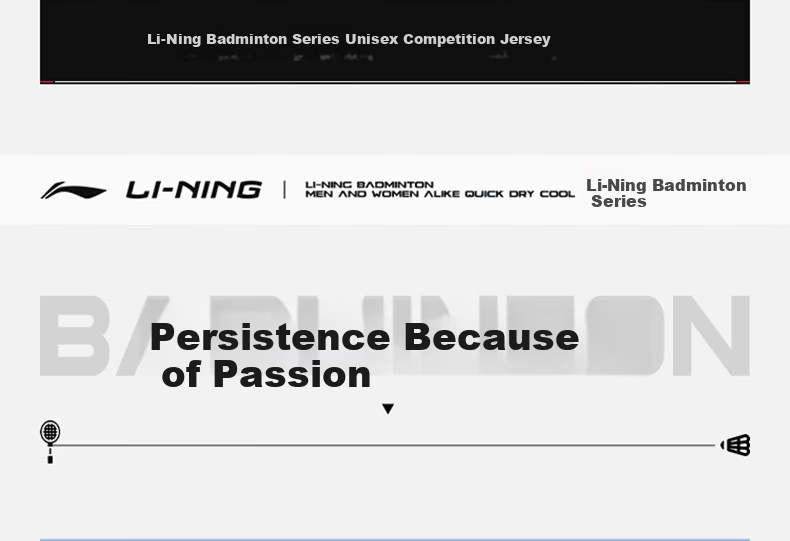 LI-NING Badminton Shirt Unisex 2026 International Star Tournament Short Sports T-Shirt Black S 1
