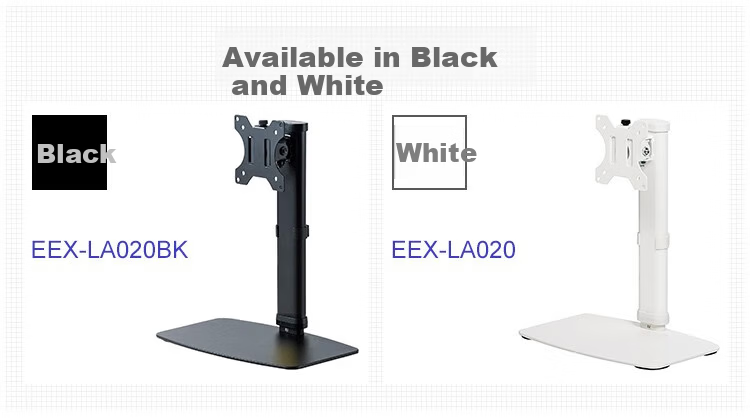 SANWA Vertical Monitor Stand Adjustable Height and Angle Non-Slip Base 27-inch Easy Installation LA020 Black 3