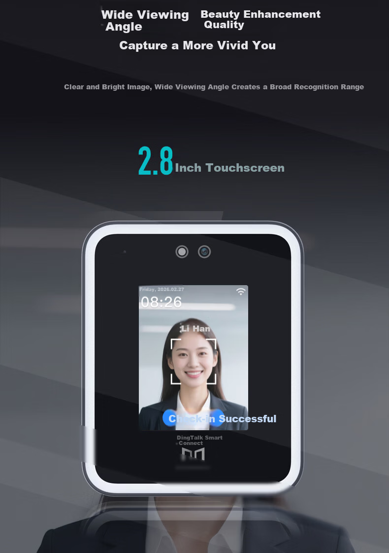 DingTalk Smart Connected Modian Facial Recognition Attendance and Access Control All-in-One Machine X3W Gray 4