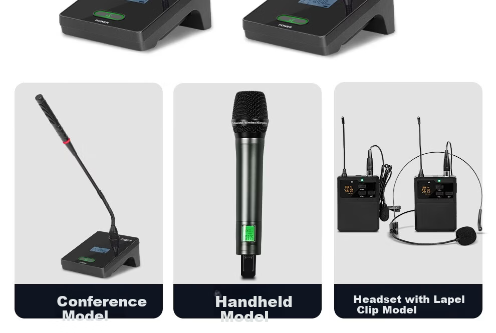 Depusheng DR666 Professional Wireless Microphone Dual Transmitter Karaoke Stage Performance KTV Singing School Speech Wedding Conference UHF Long-Distance Anti-Howling Microphone System 5