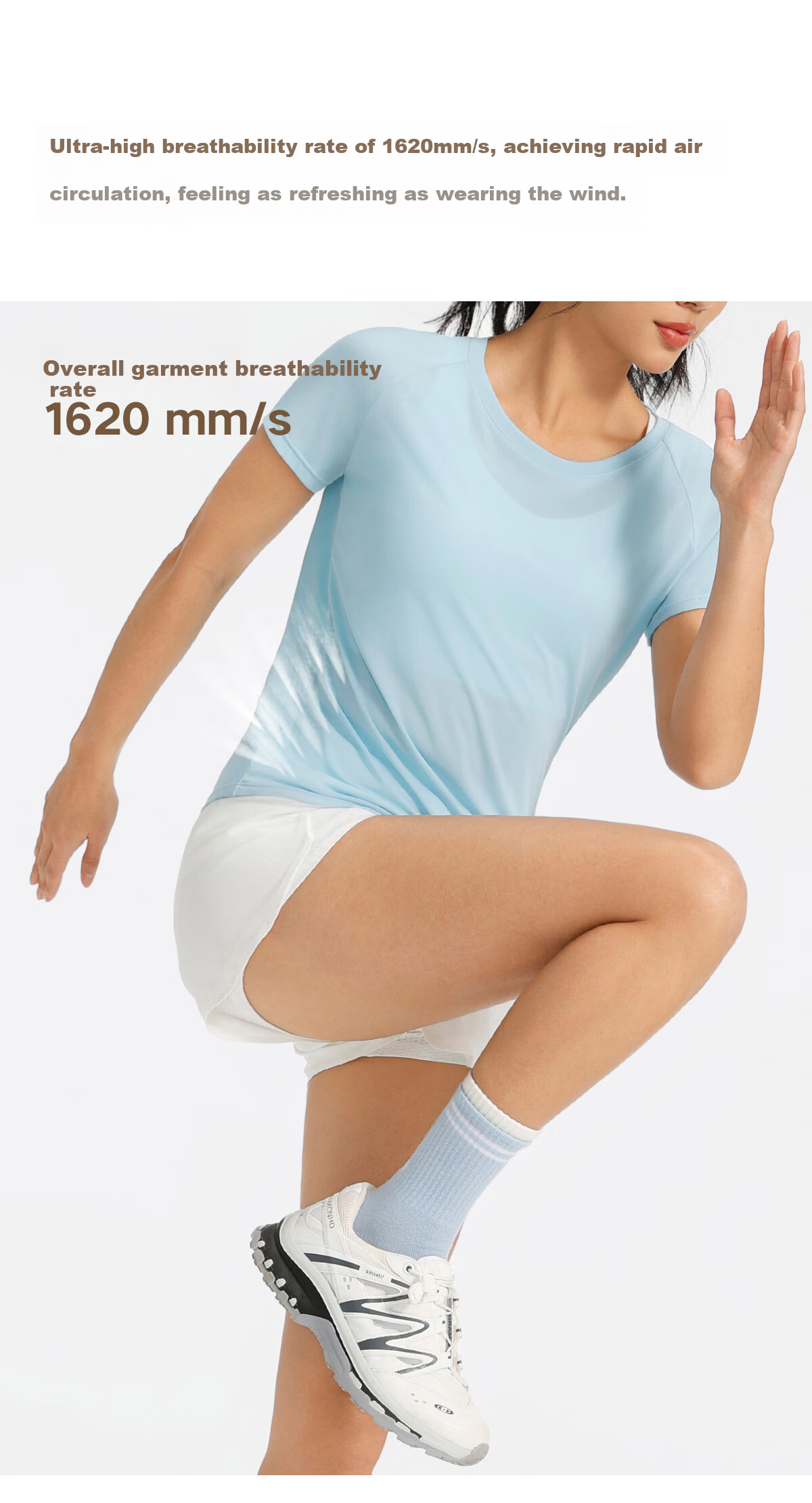 VFU Sports Short Sleeve Quick-Dry Breathable Professional Training Running T-Shirt Lightweight Yoga Wear 2026 New Style Creek Blue S 23