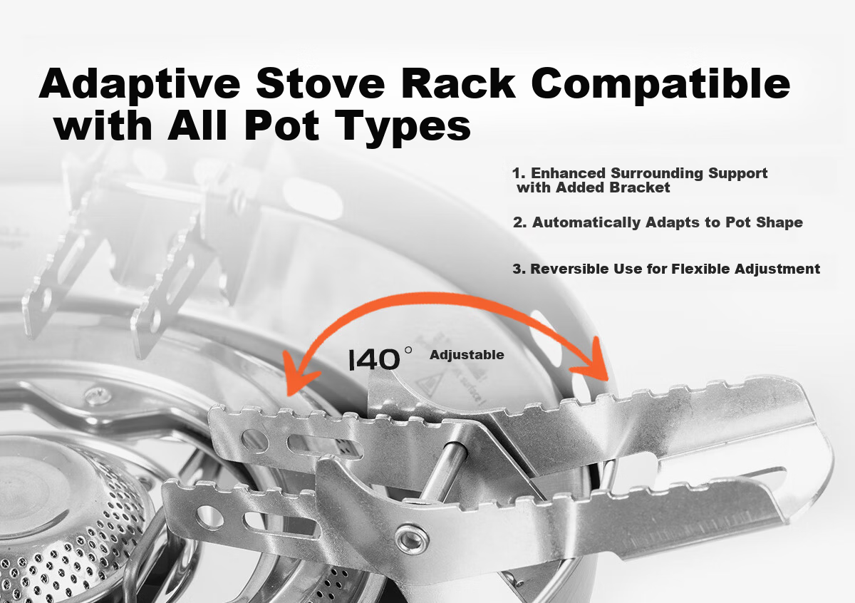 FIRE-MAPLE Qingtian 3 Double-Layer Intense Flame Large Air Stove Set, Outdoor Portable Stir-Fry Cookware, Cartridge Stove, Gas Stove, Camping Equipment 19