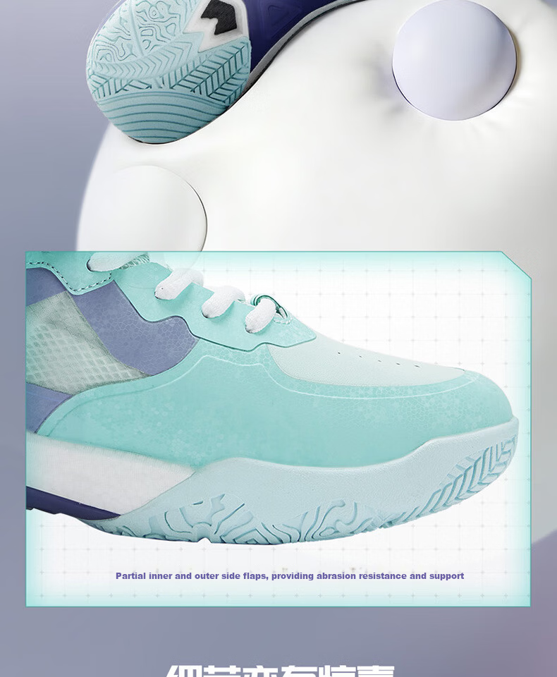 KUMPOO Badminton Shoes Anti-Twist Non-Slip Shock Absorption Competition Sports Shoes G76PRO Dolphin Blue Size 35 11