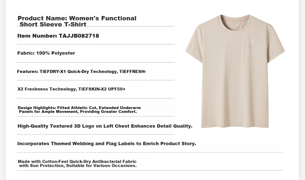 TOREAD Women's Quick-Dry T-Shirt 26 Spring Summer New Cooling Breathable Sun Protection Outdoor Sports Functional Short Sleeve TAJJBO82718 8