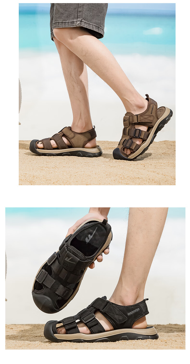 Warrior Official Men's Summer 226 New Men's Sandals Beach Shoes Men's Creek Hiking Water Shoes Men's Clogs 9