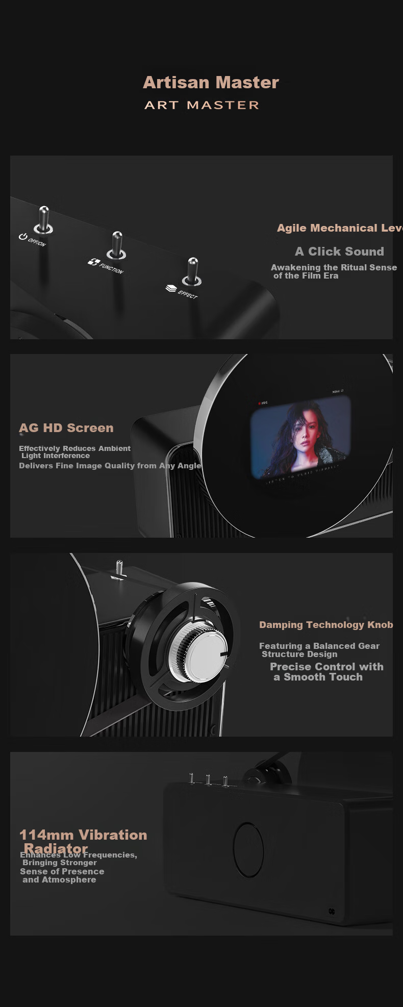 ART' MASTER Retro1 Album Vinyl Lyrics Speaker Bluetooth Desktop Speaker Home Living Room Bedroom Smart Birthday Gift 14