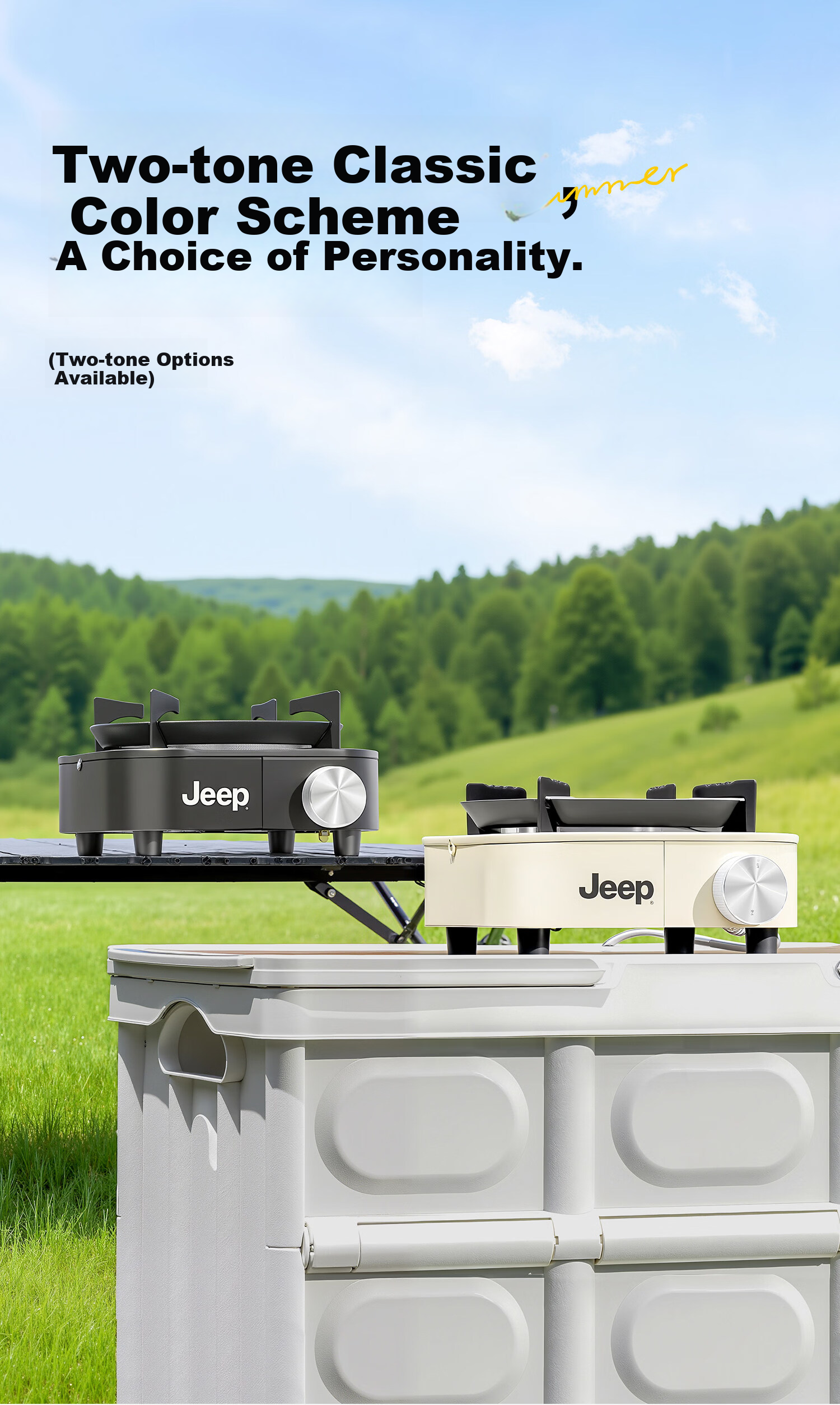 JEEP Infrared Split Cassette Stove Outdoor Portable Camping Cooking Equipment Gas Stove New Cookware Black 10