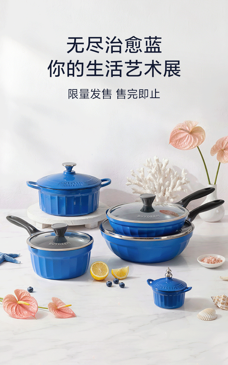 Buydeem Non-Stick Frying Pan 30cm Ceramic Coating 9x Durable Low Oil Smoke Lightweight Fluorine-Free Green 2