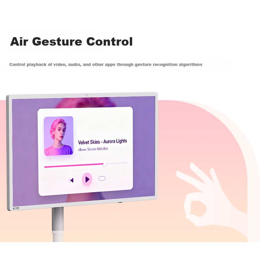 KTC 32-inch 4K 8GB+128GB Bestie Machine Flexible Screen Rhein Eye Protection Certified AI Voice Wireless Casting Remote Control Lift Rotating Mobile Screen A32Q7s 9