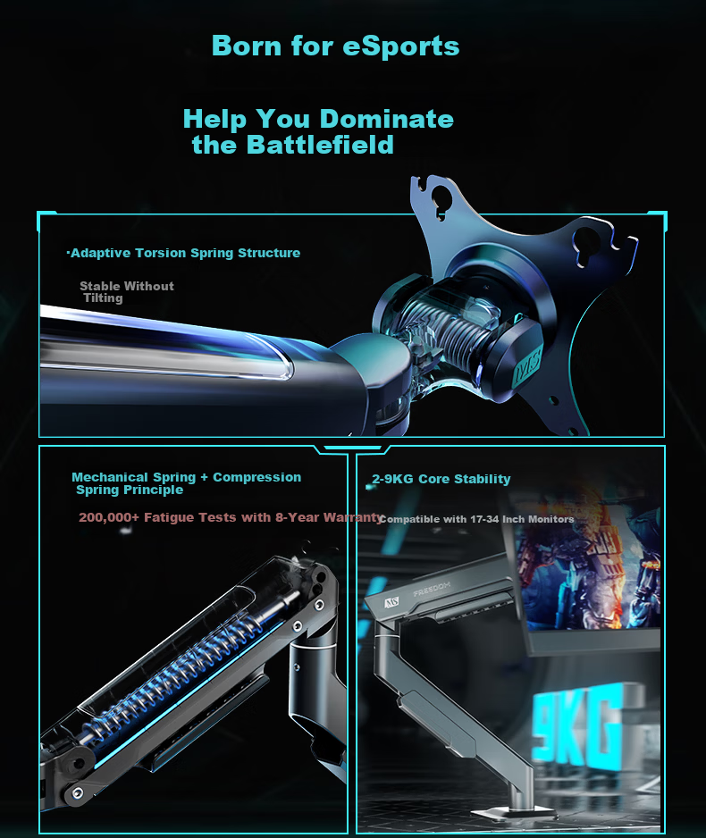 MS Monitor Arm Mechanical Arm Computer Screen Stand Gaming OLED Screen Dedicated Arm Compatible with 34-inch Curved Screen Haidiao X81 Max Night Black 4