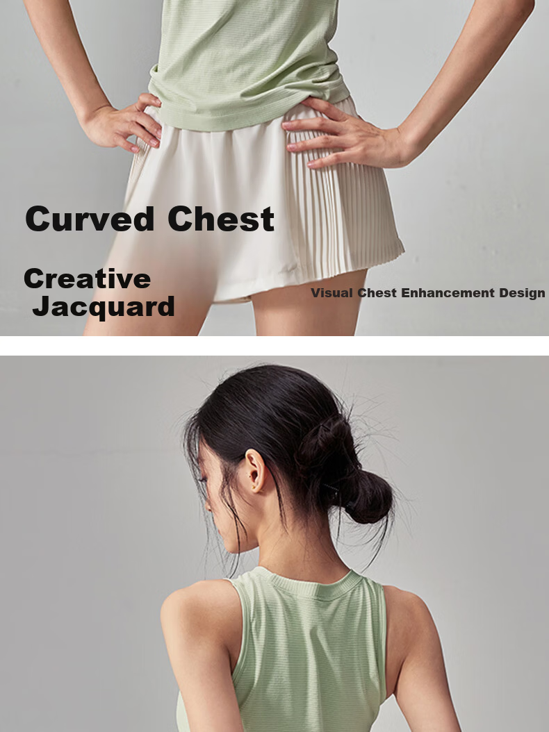 Women's Free Style Sports Vest Summer New Quick-Dry Sleeveless Yoga T-Shirt Pilates Outdoor Running Fitness Cover-Up 4