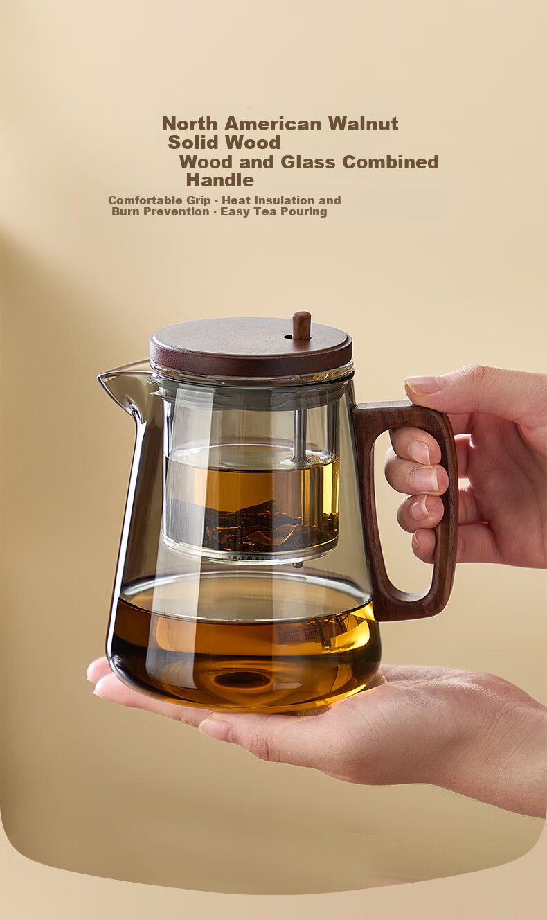 Mingguang Lazy Tea Set Glass Teapot Tea Water Separation Tea Cup Glass Brewing Pot Office Kung Fu Tea Set Home Use 8