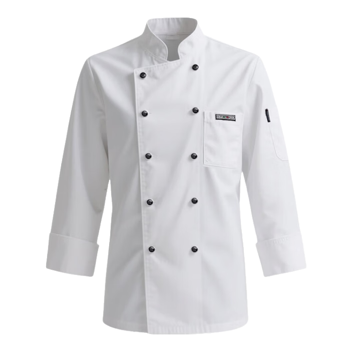 Lido According to Chen Chef Workwear White Long Sleeve Autumn Chef Jacket Hotel Canteen Restaurant Unisex Short Sleeve Sweat-Absorbing Breathable Custom Logo