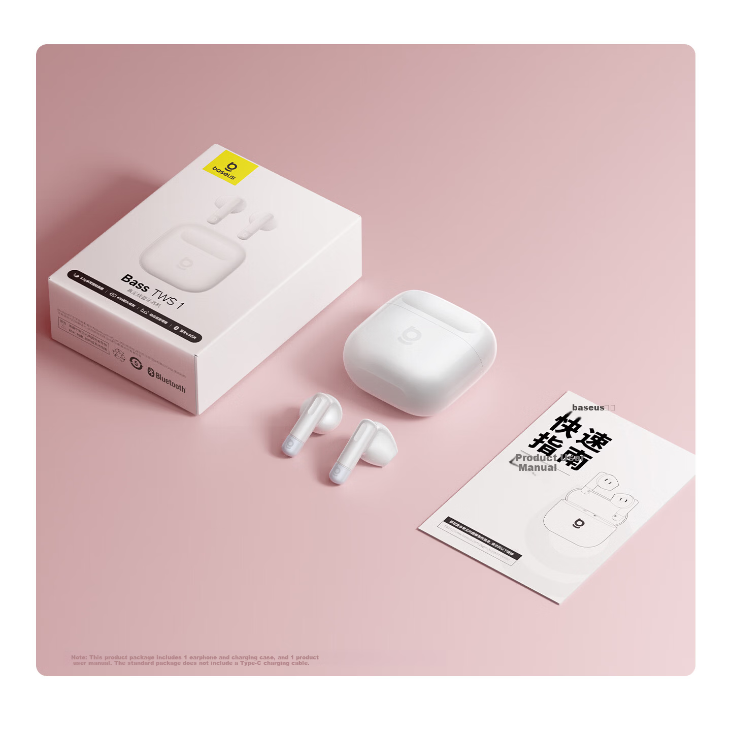Baseus TWS1 Semi In-Ear True Wireless Earbuds Comfortable Bluetooth Earphones Low Latency for Apple Huawei Vivo Honor Phones 33