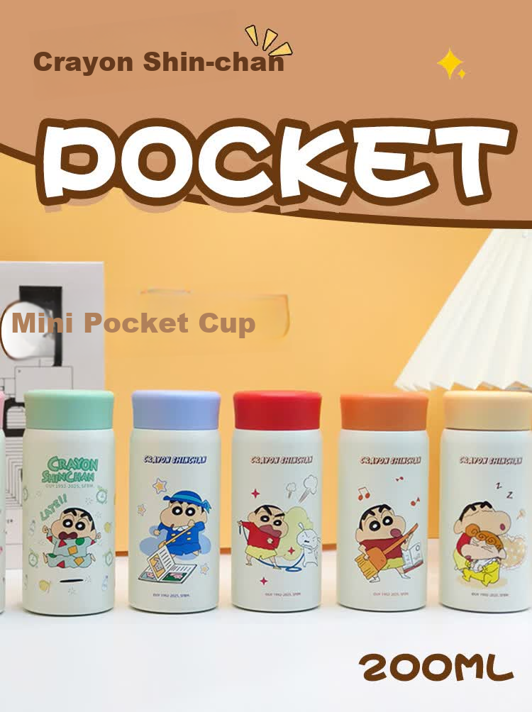 Crayon Shin-chan Insulated Water Bottle for Women 2026 New High-Value Pocket Cup Student School Portable Cup 1