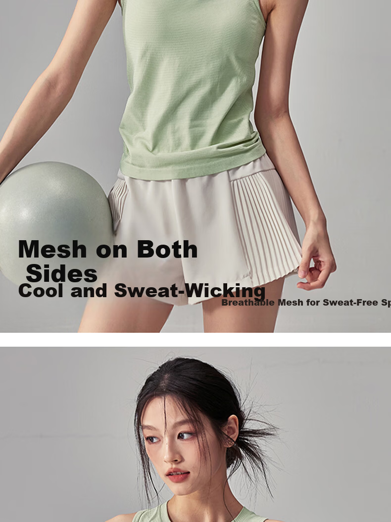 Women's Free Style Sports Vest Summer New Quick-Dry Sleeveless Yoga T-Shirt Pilates Outdoor Running Fitness Cover-Up 6
