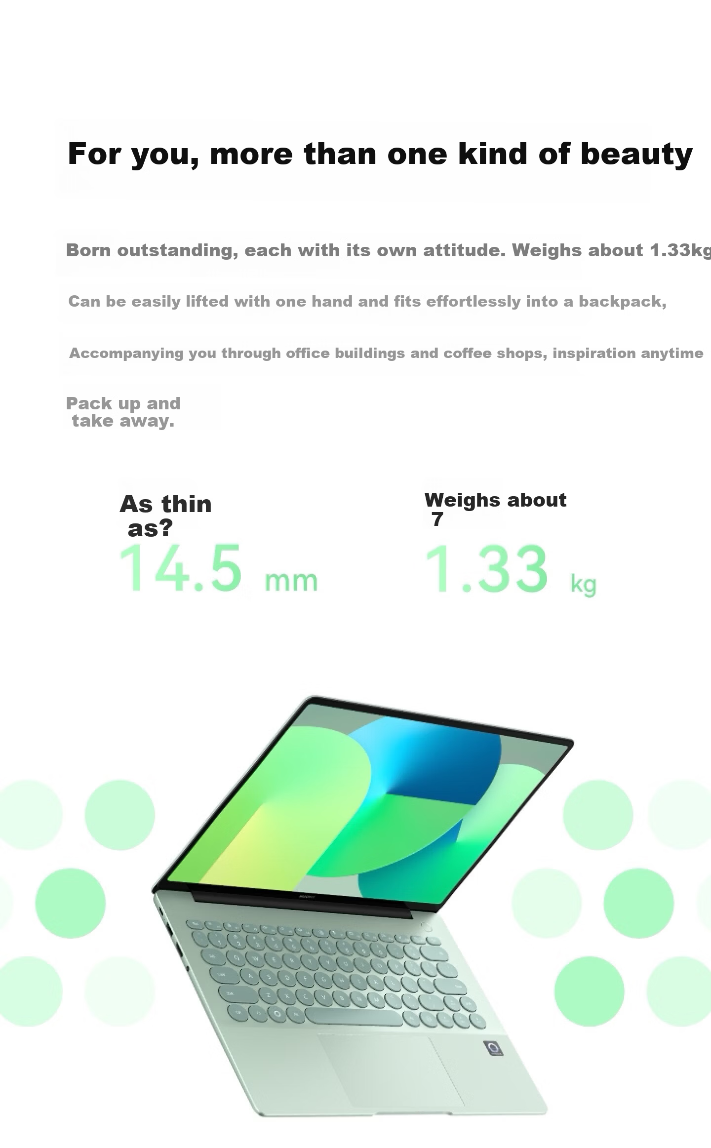 Huawei MateBook 14 HarmonyOS Edition Laptop National Subsidy 2.8K OLED Touchscreen HarmonyOS AI 32GB 1TB Wild Green Round Keyboard 5
