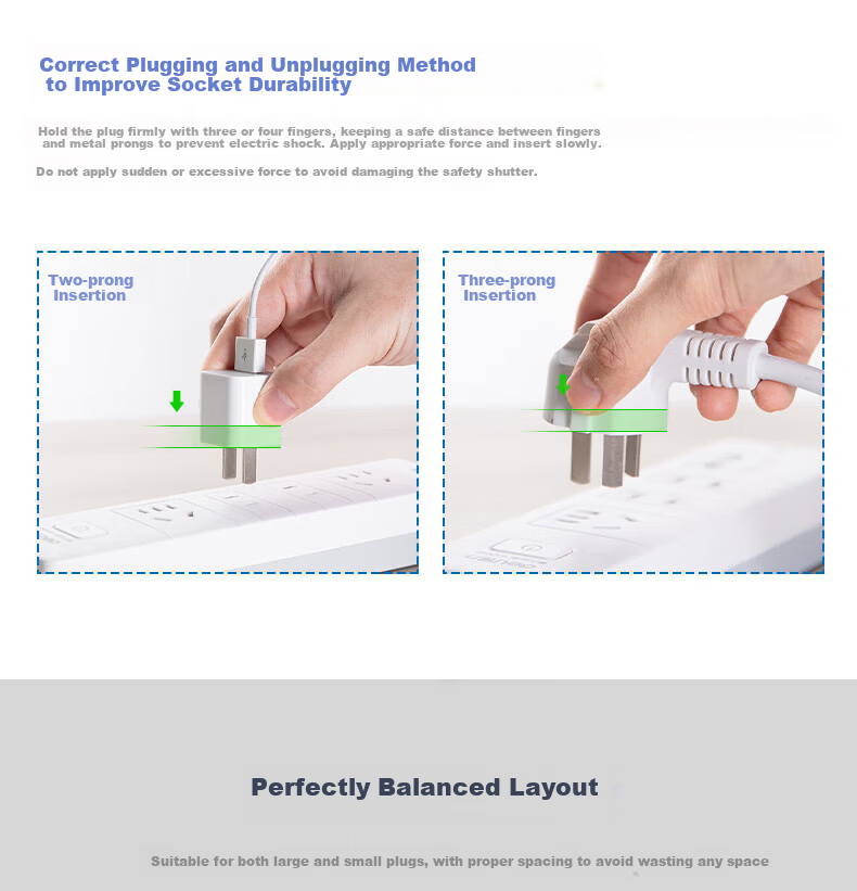 Deli Safety Power Strip 3 Outlets 2 Meters 18273 9