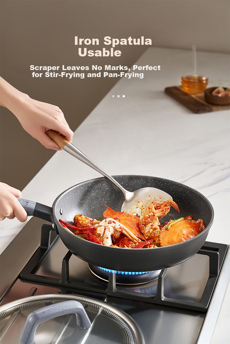 ASD Titanium Non-Stick Frying Pan Magic Stone 28cm Induction Gas Stove Compatible F1WG 6