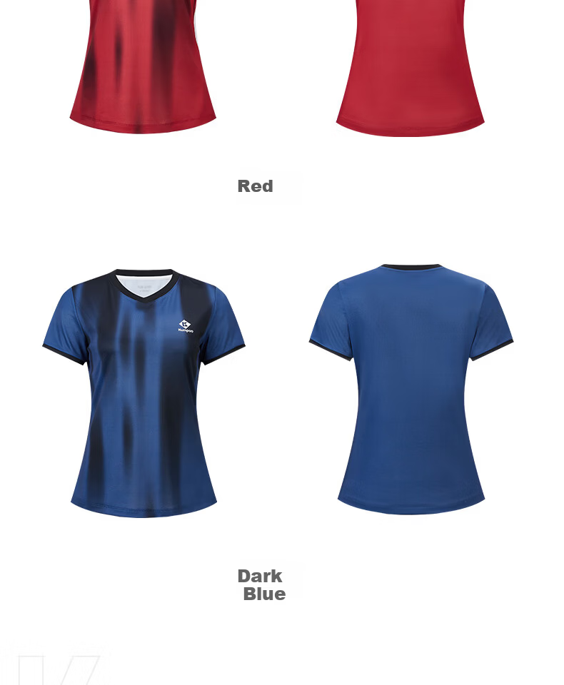 KUMPOO 26th Anniversary New Men's Badminton Shirt Short Sleeve Fashion Loose Breathable K261M-1154 Dark Blue M 16