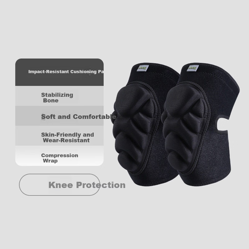 JEEP Kids Knee Pads Sports Basketball Running Leg Sleeves Anti-Fall Over-the-Knee Football Knee Guards Large Size 2 Pieces