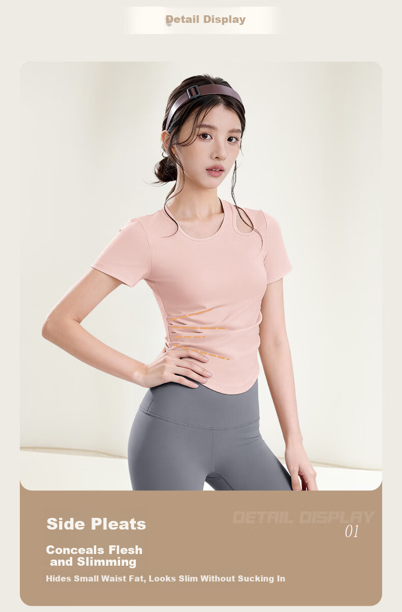 MULINSEN Sports Set, Yoga Outfit for Women, Sun Protection, Quick-Drying, Breathable T-Shirt, Morning Running, Badminton, Fitness, Pilates Training Wear 3