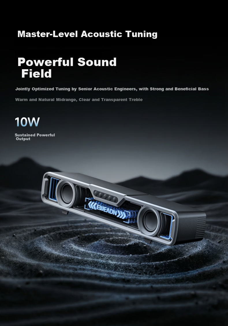 EWEADN VX30 Gaming Speaker Bluetooth Computer Desktop Speaker 7.1 Surround Sound Wired Home Desktop Subwoofer with Built-in Microphone 3