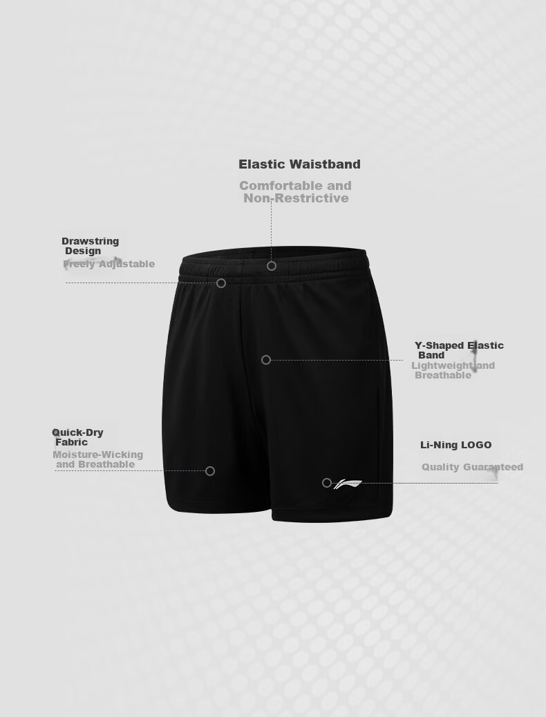 LI-NING Badminton Short Sleeve Set Unisex Two-Piece Competition Training Sportswear White/Black XL 7