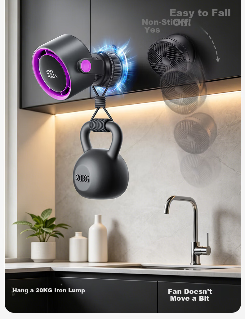 VENIDER 2026 Latest Model | Cool Breeze No.1 | Desktop Mini Fan Silent Cooling Air Conditioner Fan for Office, Student Dormitory, Car, Wall-mounted, Kitchen, Small Home Oscillating Electric Fan 12