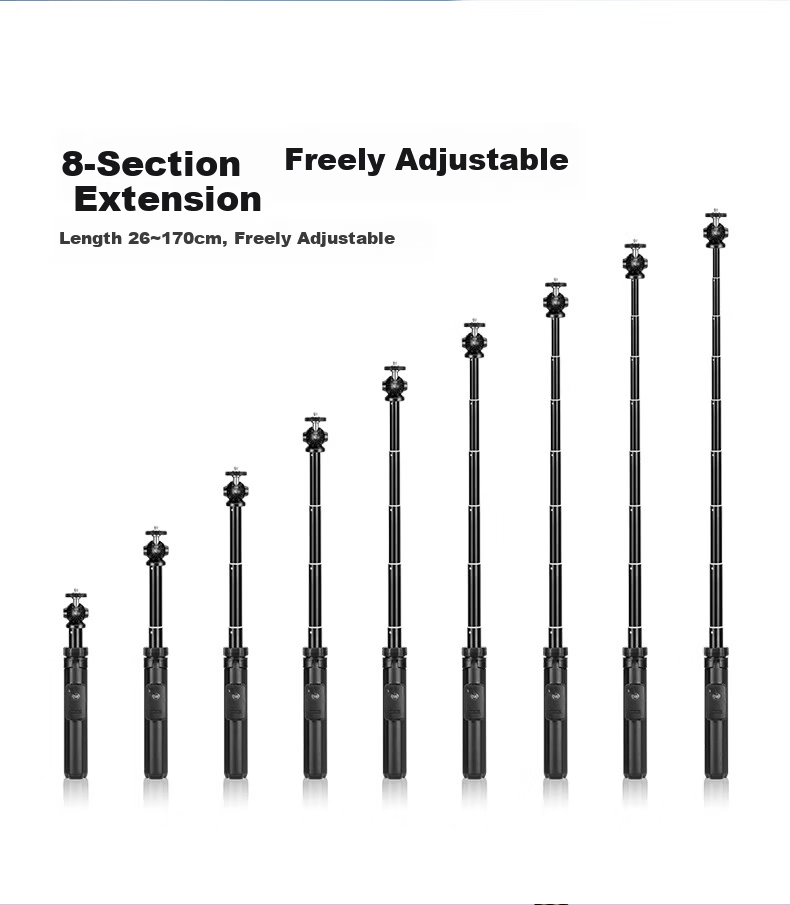YUNTENG Mini Extension Rod Tripod for DJI Pocket 4/3 Stand Desktop Pocket Feiyu Action Camera Handheld Mobile Remote Control Selfie Stick Tripod 6