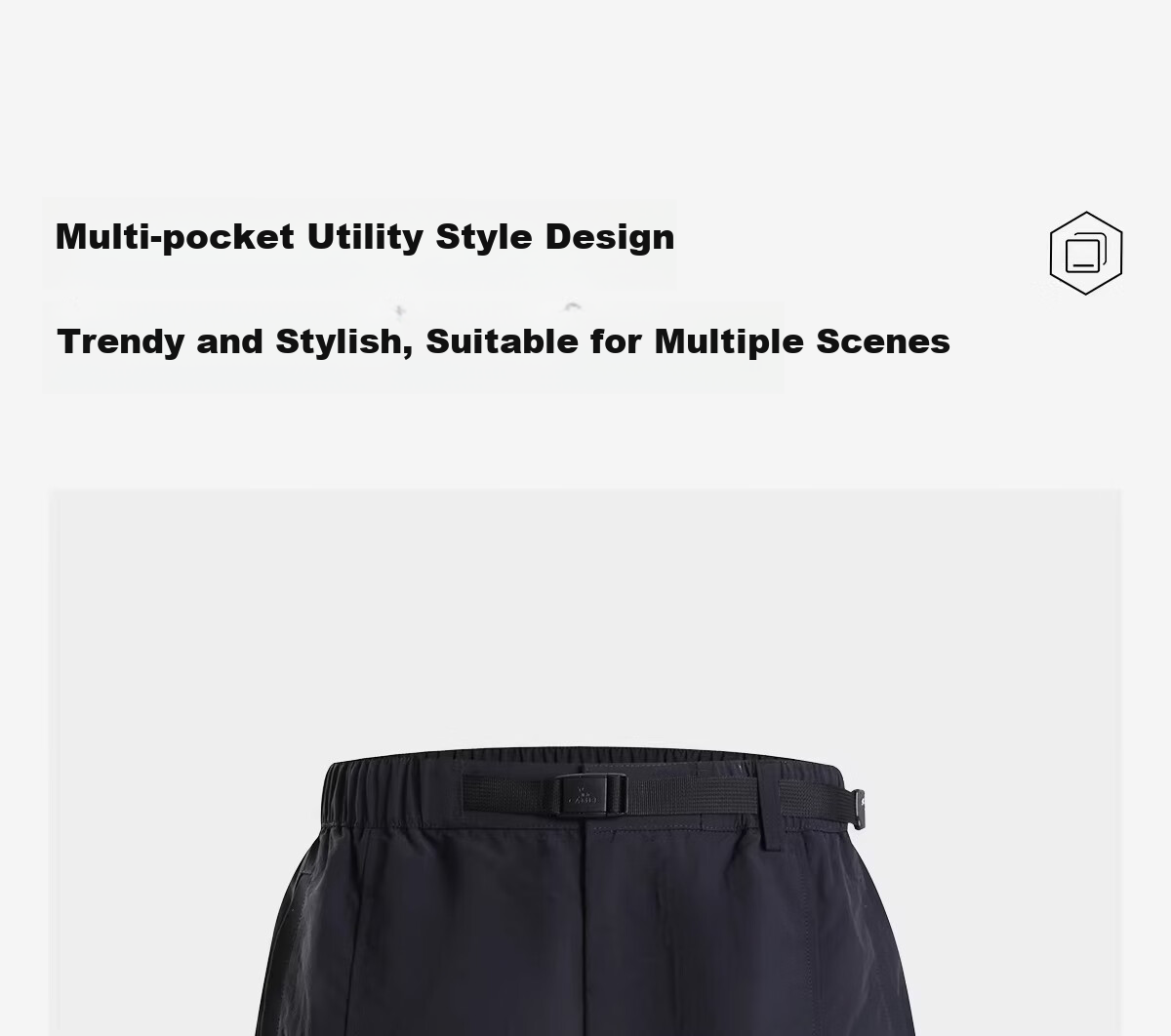 CAMEL Men's Outdoor Quick-Dry Shorts 26 Summer Breathable Sweat-Absorbing Cooling Sun-Protective Cargo Hiking Sports Shorts 3030 17