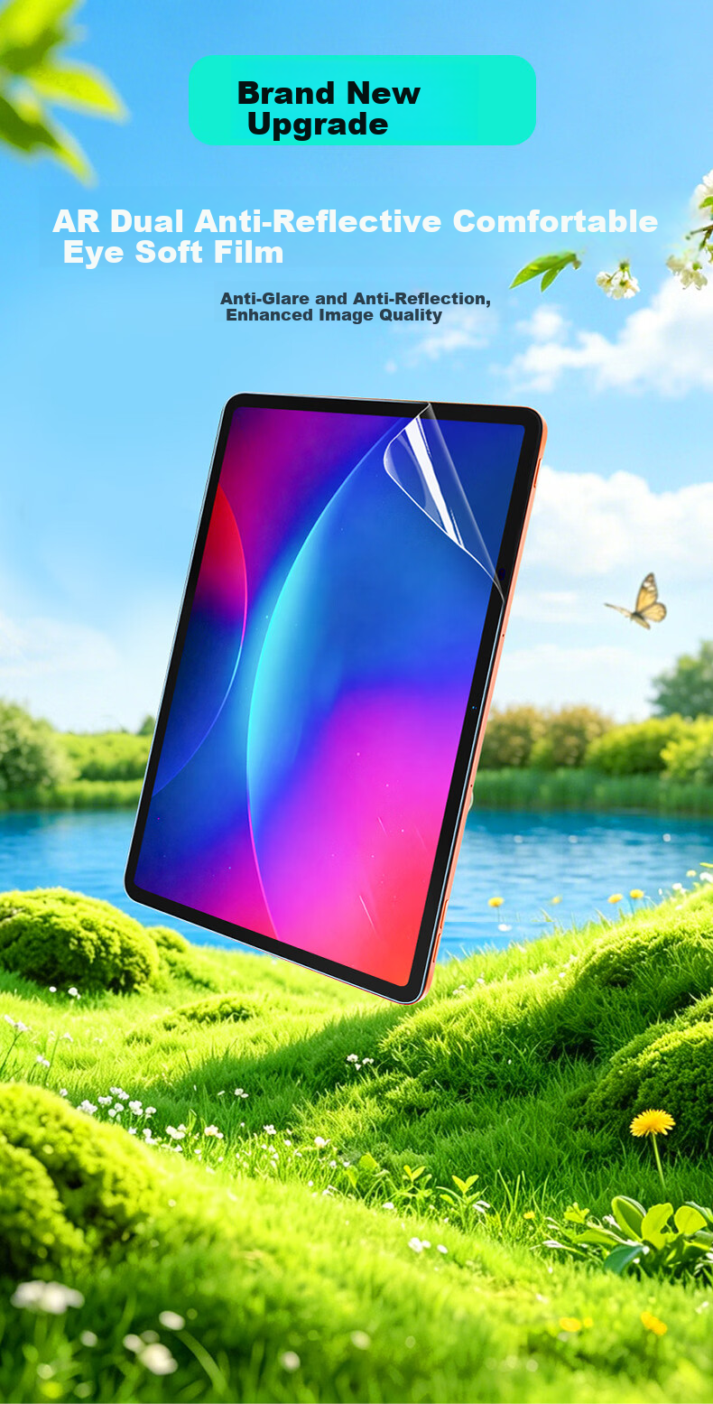 Freeson AR Anti-Reflective Screen Protector for Xueersi P4 12.1-inch Tablet Soft Protective Film with Installation Comparison Board 2