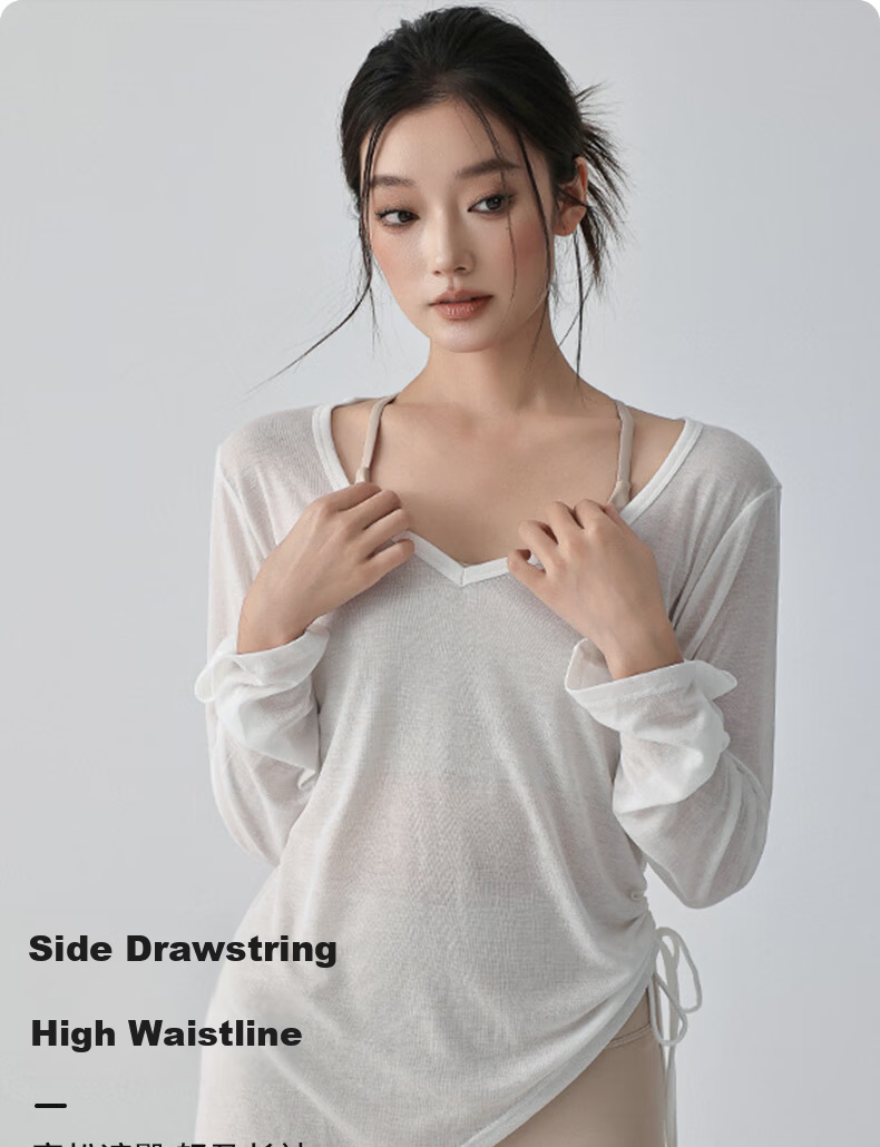 XUEXIMAN New Loose Sports Pullover Women Advanced Professional Training Fitness Pilates Top Quick-Dry Yoga Long Sleeve 1